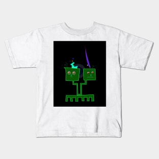 Robot and Aliens Kids T-Shirt